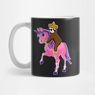 Sloth rides Unicorn Cinco de mayo Mug